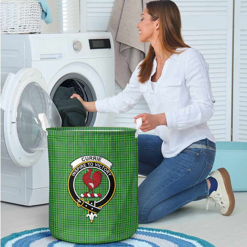 Currie Tartan Laundry Basket with Family Crest - Tartanvibesclothing Shop