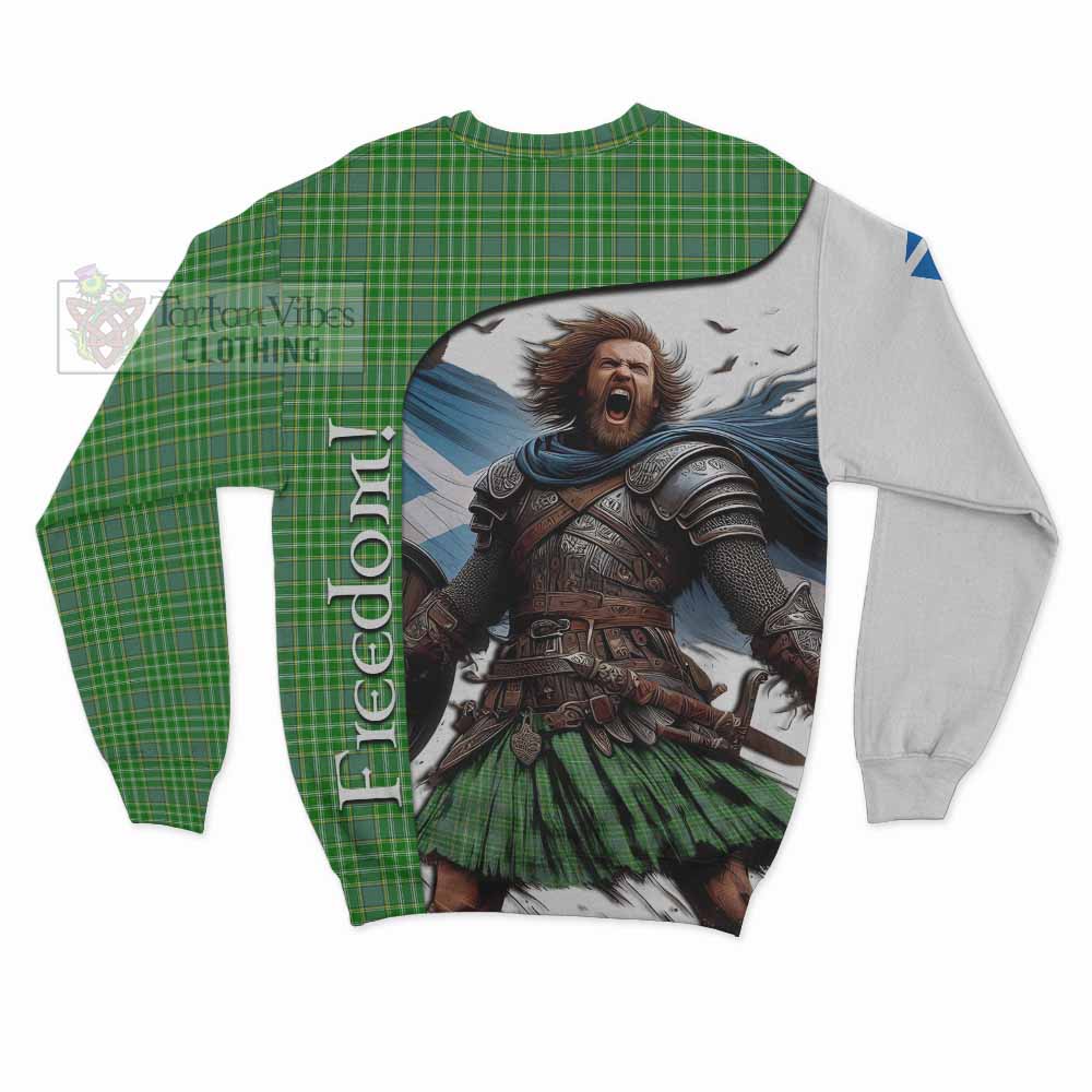 Tartan Vibes Clothing Currie Crest Tartan Sweatshirt Inspired by the Freedom of Scottish Warrior