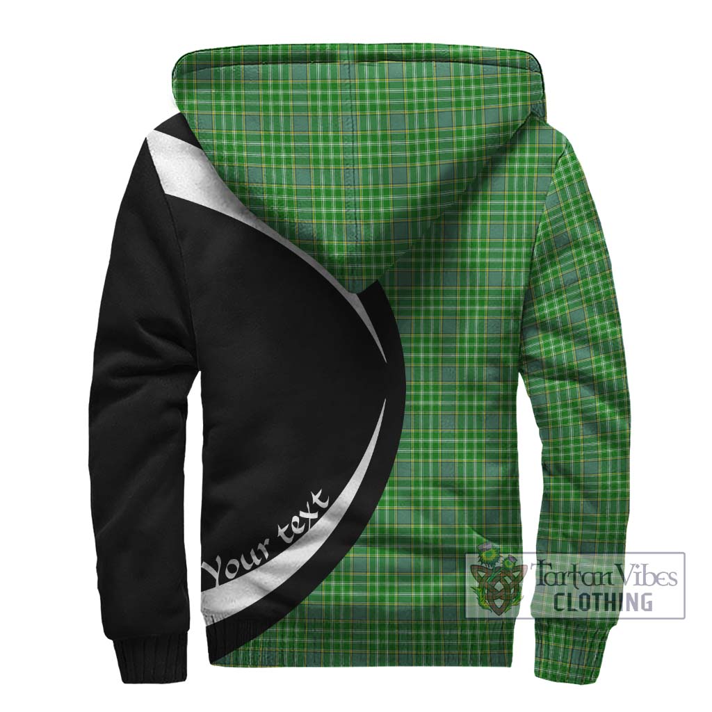 Currie Tartan Sherpa Hoodie with Family Crest Circle Style - Tartan Vibes Clothing