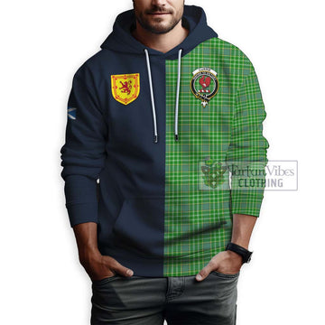 Currie Tartan Hoodie Alba with Scottish Lion Royal Arm Half Style