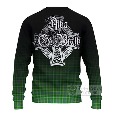 Currie Tartan Ugly Sweater Featuring Alba Gu Brath Family Crest Celtic Inspired