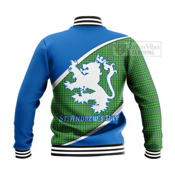 Currie Family Crest Tartan Baseball Jacket Celebrate Saint Andrew's Day in Style