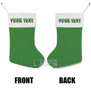 Currie Tartan Christmas Stocking with Personalized Text