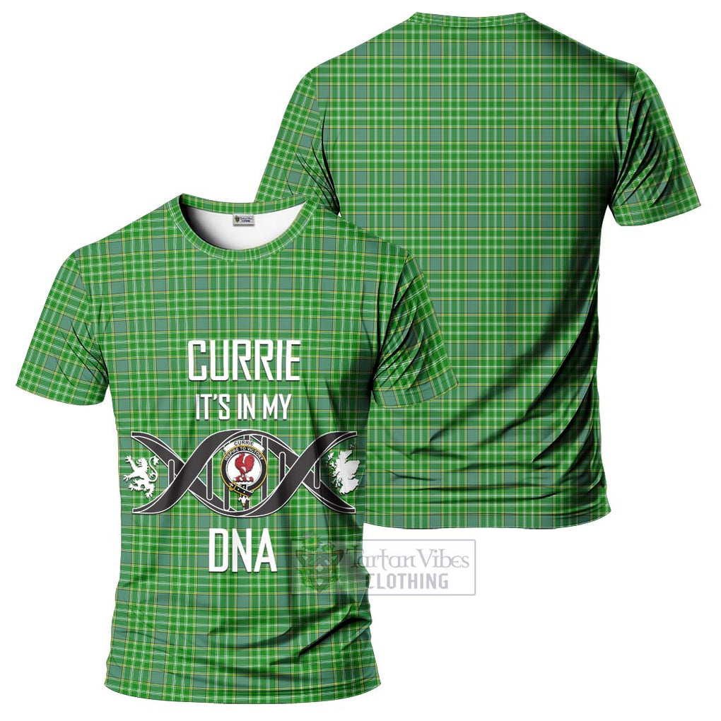 Currie Tartan T-Shirt with Family Crest DNA In Me Style - Tartan Vibes Clothing