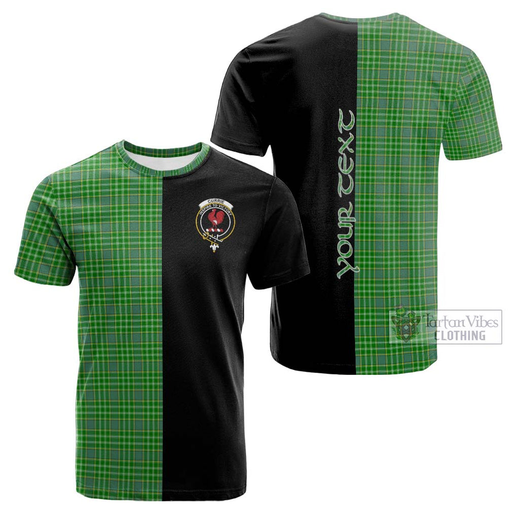 Tartan Vibes Clothing Currie Tartan Cotton T-shirt with Family Crest and Half Of Me Style