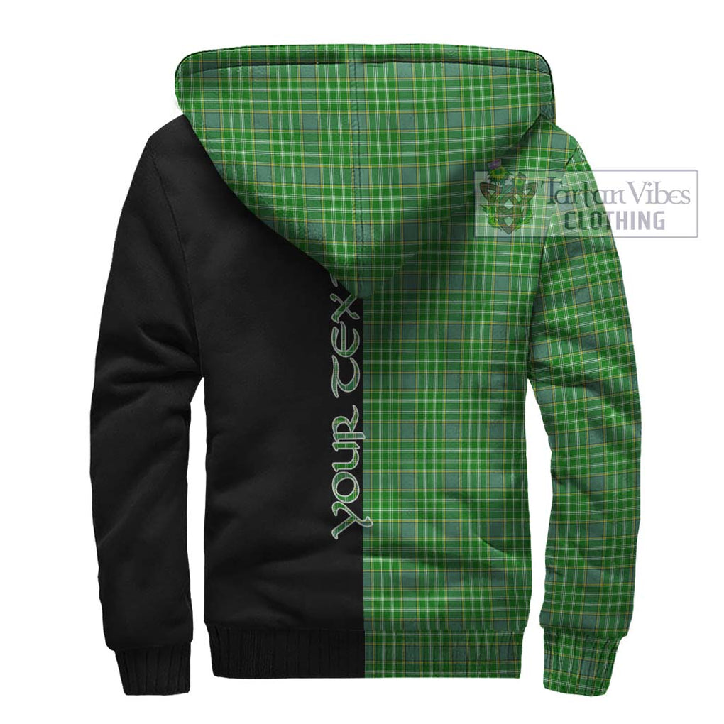 Currie Tartan Sherpa Hoodie with Family Crest and Half Of Me Style - Tartanvibesclothing Shop