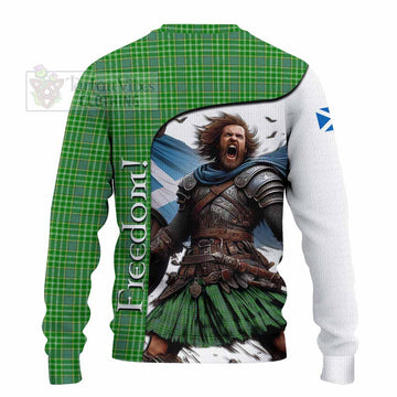 Currie Crest Tartan Knitted Sweater Inspired by the Freedom of Scottish Warrior