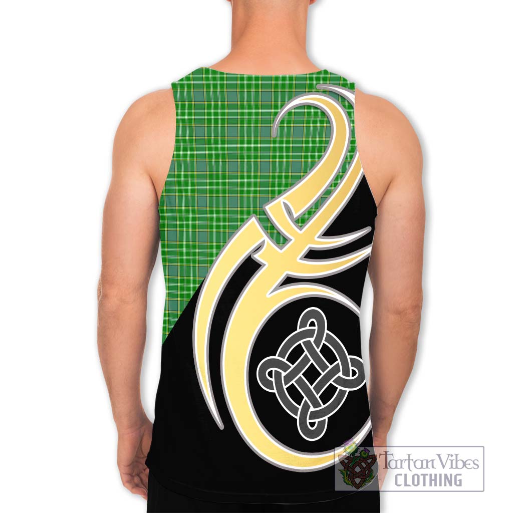 Currie Tartan Men's Tank Top with Family Crest and Celtic Symbol Style - Tartan Vibes Clothing