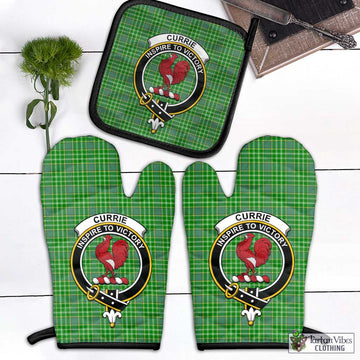 Currie Tartan Combo Oven Mitt & Pot-Holder with Family Crest