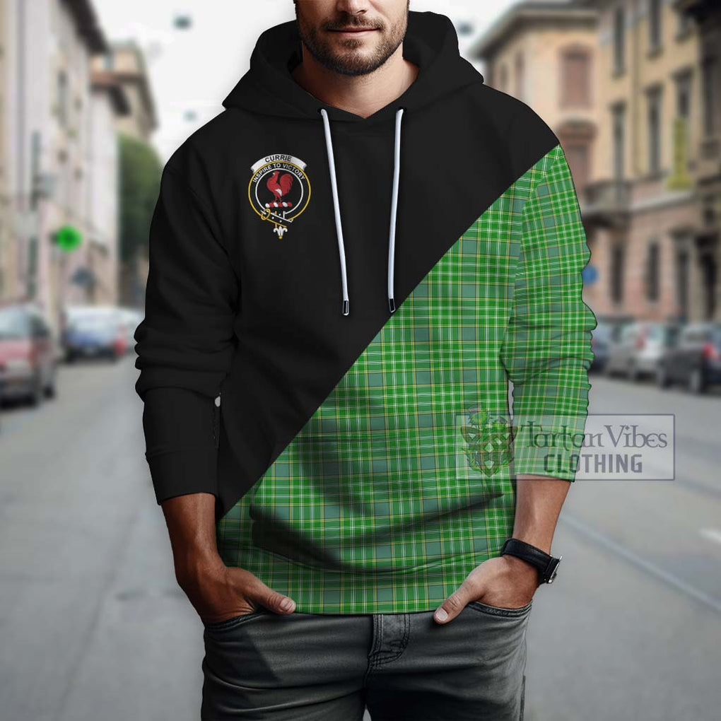 Currie Tartan Hoodie with Family Crest and Military Logo Style - Tartanvibesclothing Shop