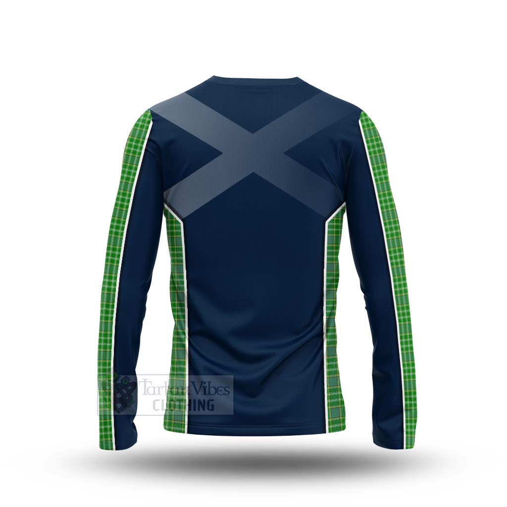 Tartan Vibes Clothing Currie Tartan Long Sleeve T-Shirt with Family Crest and Scottish Thistle Vibes Sport Style