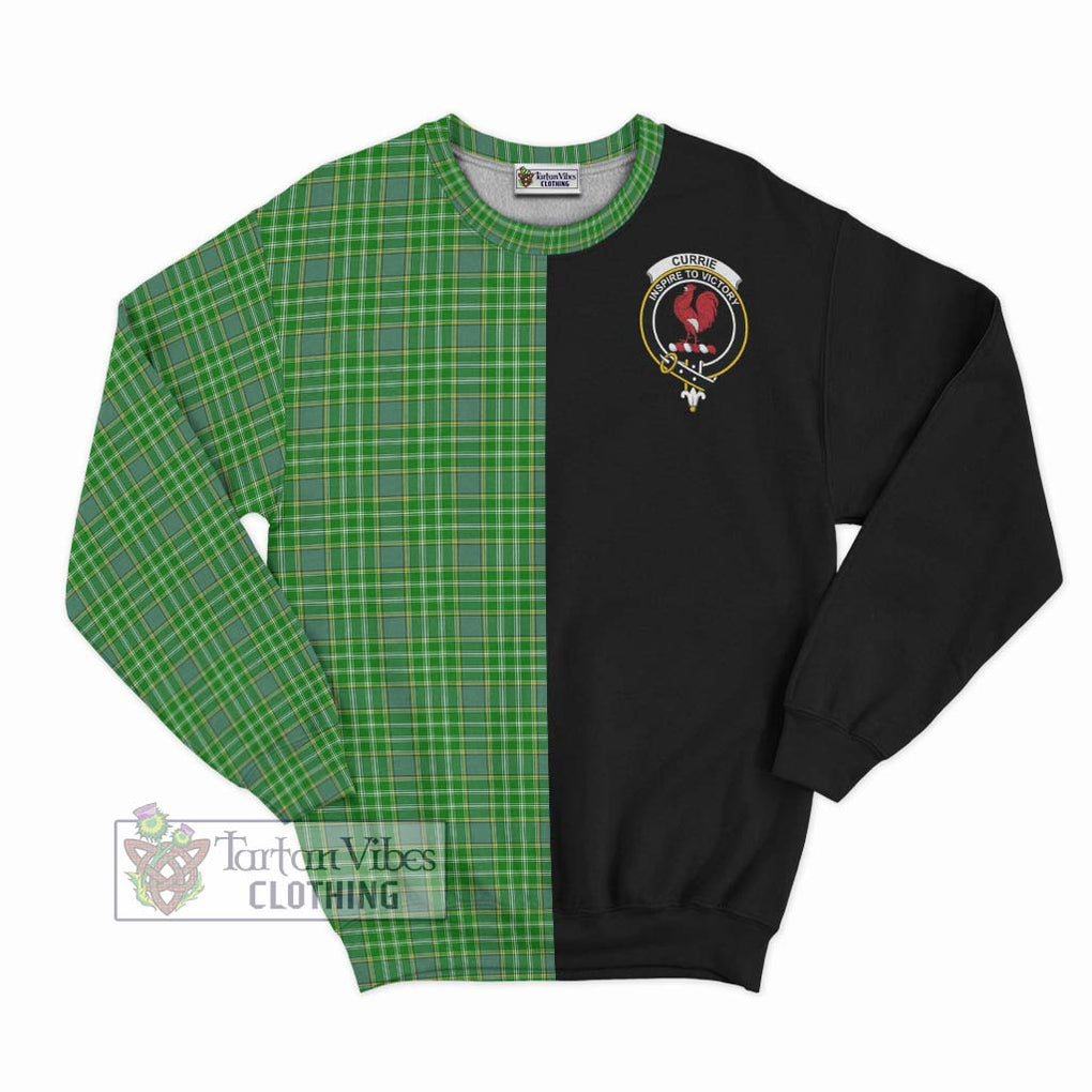 Currie Tartan Sweatshirt with Family Crest and Half Of Me Style - Tartanvibesclothing Shop