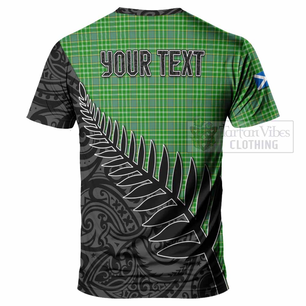 Tartan Vibes Clothing Currie Crest Tartan T-Shirt with New Zealand Silver Fern Half Style