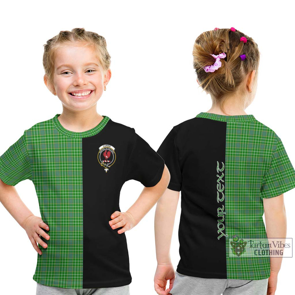 Currie Tartan Kid T-Shirt with Family Crest and Half Of Me Style - Tartanvibesclothing Shop