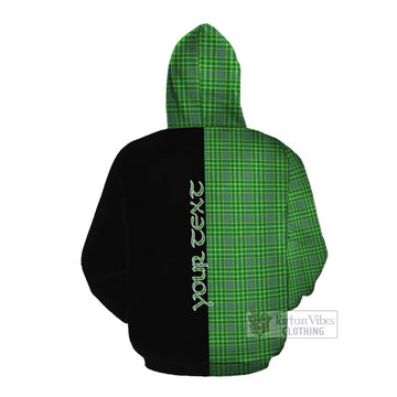 Currie Tartan Cotton Hoodie with Family Crest and Half Of Me Style Pullover Hoodie - Tartan Vibes Clothing