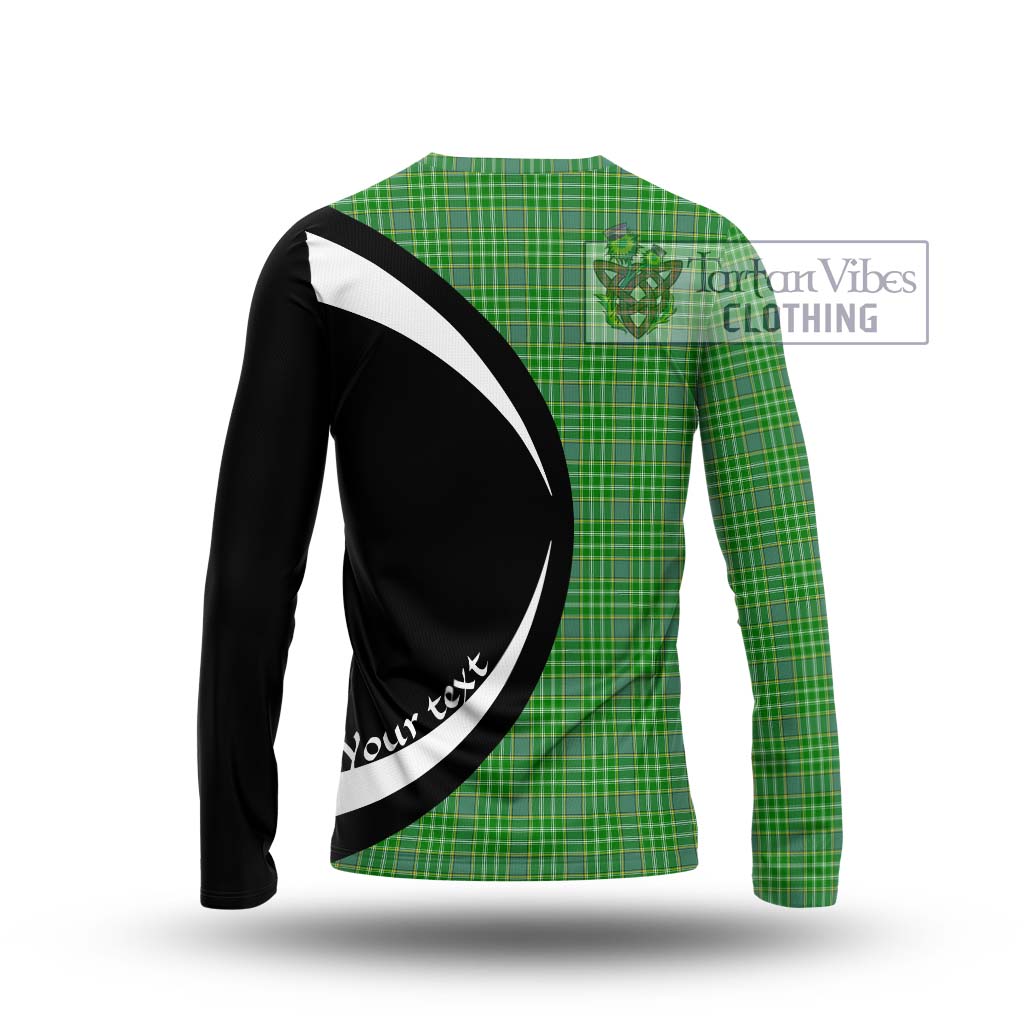 Currie Tartan Long Sleeve T-Shirt with Family Crest Circle Style - Tartan Vibes Clothing