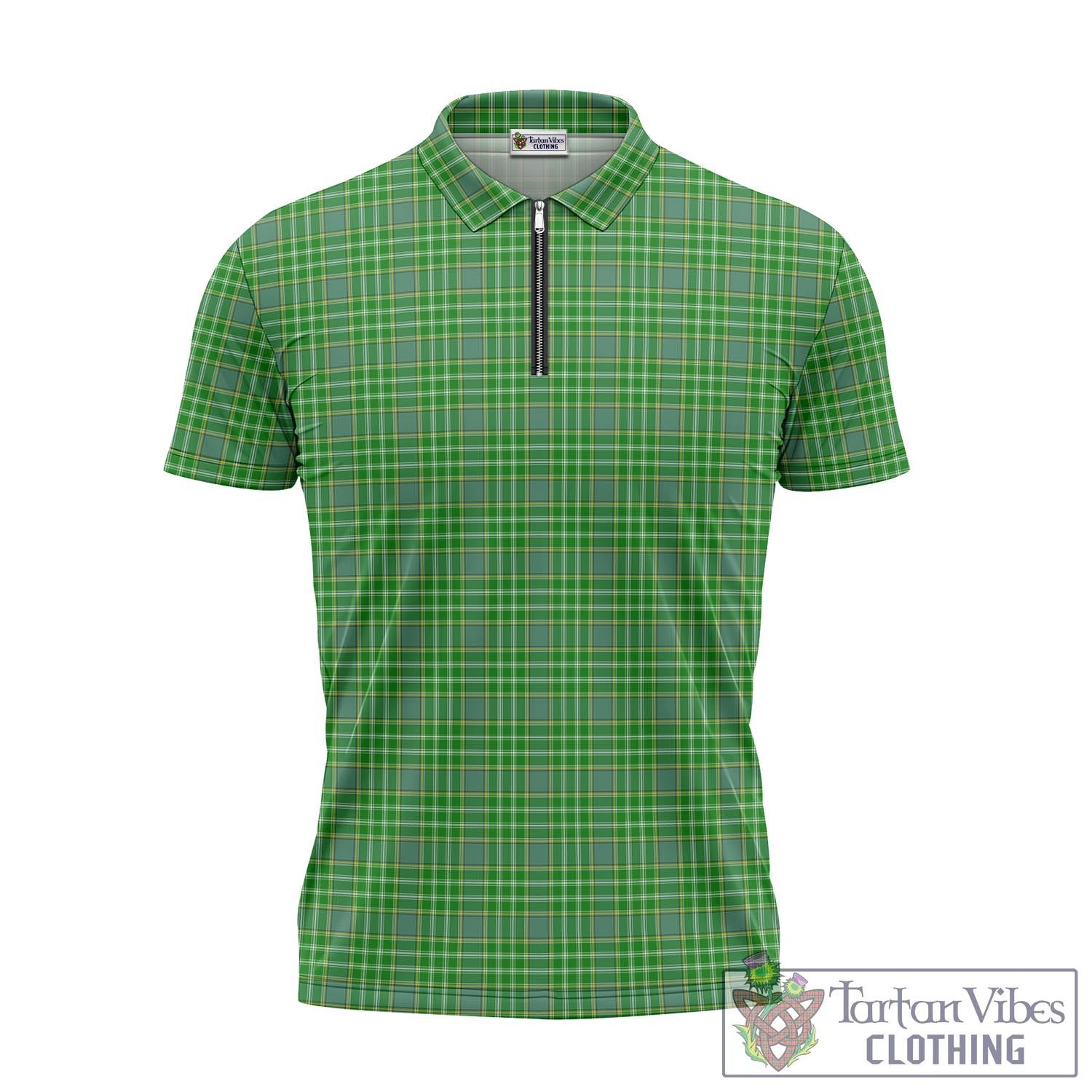 Tartan Vibes Clothing Currie Tartan Zipper Polo Shirt