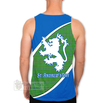 Currie Family Crest Tartan Men's Tank Top Celebrate Saint Andrew's Day in Style