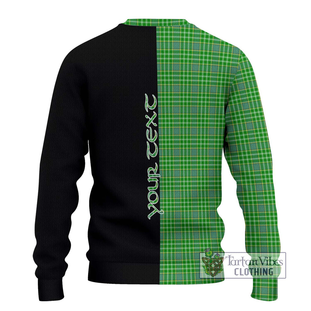 Currie Tartan Knitted Sweater with Family Crest and Half Of Me Style - Tartanvibesclothing Shop