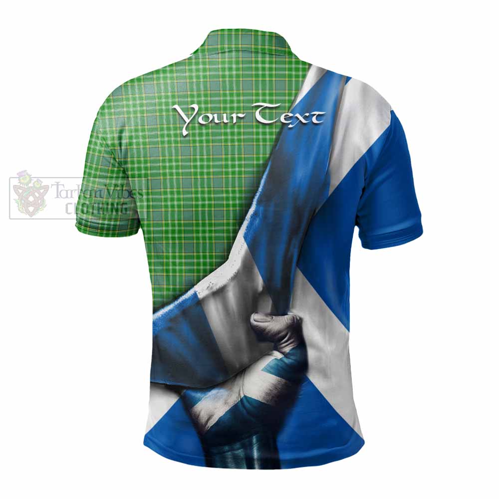 Tartan Vibes Clothing Currie Tartan Polo Shirt with Family Crest Scotland Patriotic Style