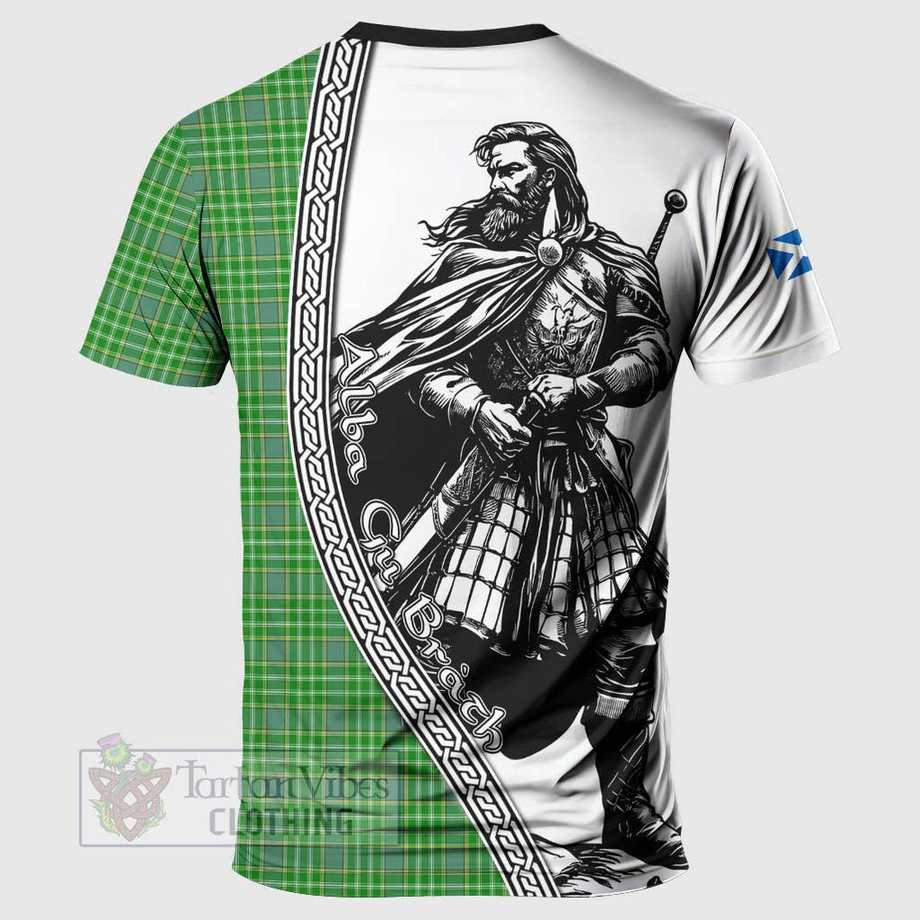 Tartan Vibes Clothing Currie Tartan Clan Crest T-Shirt with Highlander Warrior Celtic Style