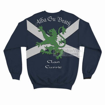 Currie Tartan Lion Rampant Sweatshirt  Proudly Display Your Heritage with Alba Gu Brath and Clan Name