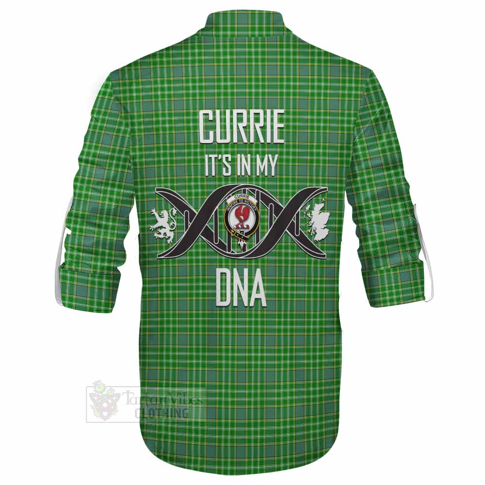 Tartan Vibes Clothing Currie Tartan Ghillie Kilt Shirt with Family Crest DNA In Me Style