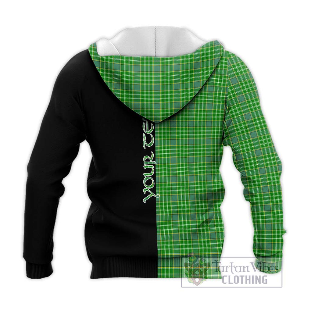 Currie Tartan Knitted Hoodie with Family Crest and Half Of Me Style - Tartanvibesclothing Shop