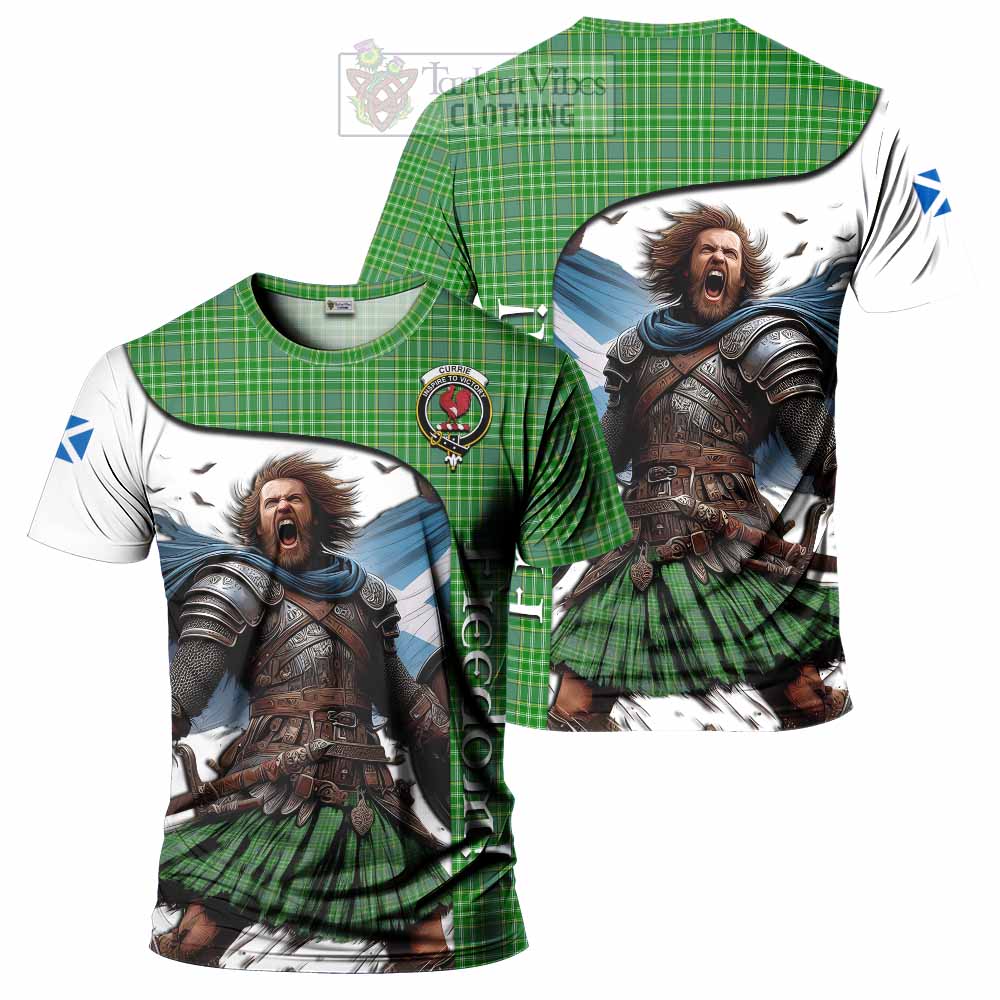 Currie Crest Tartan T-Shirt Inspired by the Freedom of Scottish Warrior