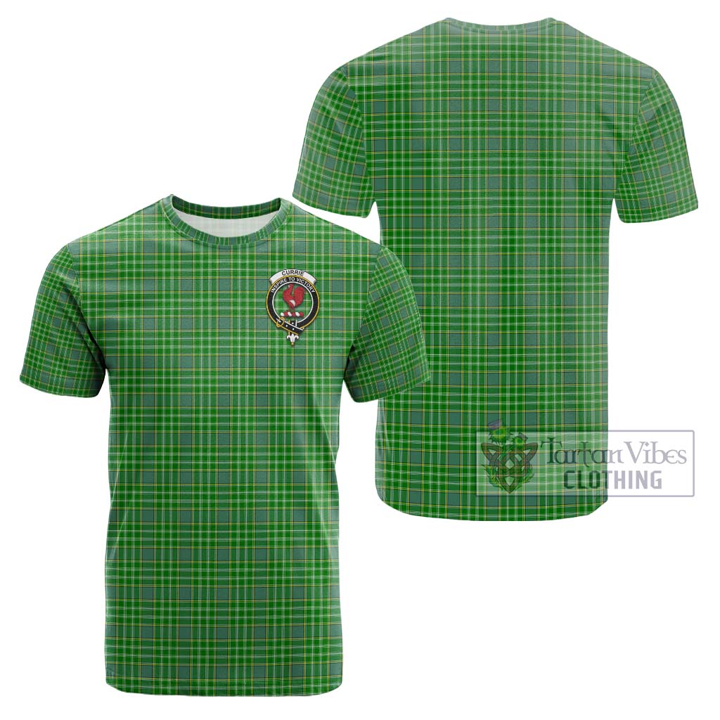Tartan Vibes Clothing Currie Tartan Cotton T-Shirt with Family Crest