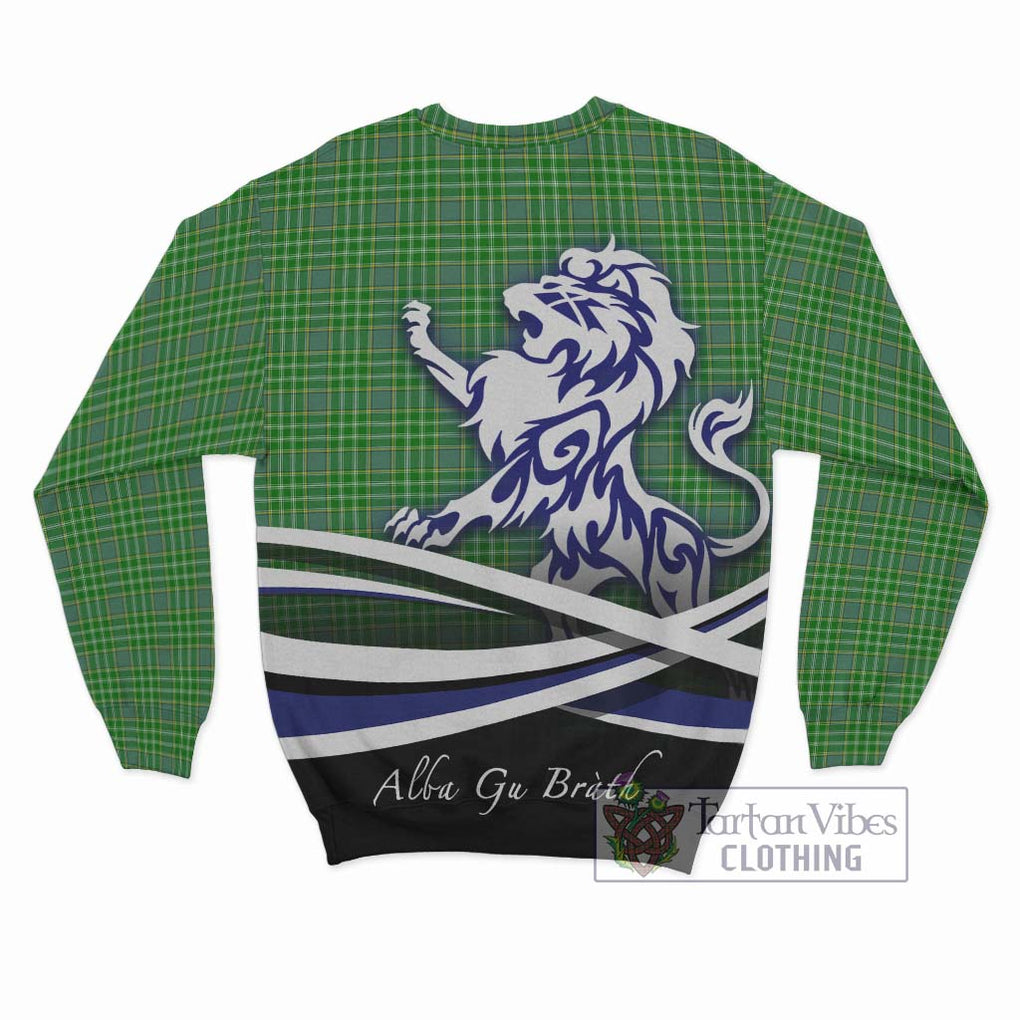 Currie Tartan Sweatshirt with Alba Gu Brath Regal Lion Emblem - Tartanvibesclothing Shop