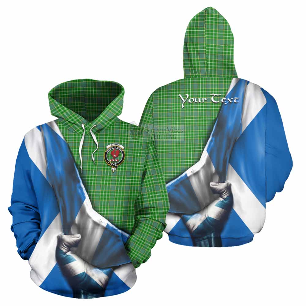 Tartan Vibes Clothing Currie Tartan Hoodie with Family Crest Scotland Patriotic Style