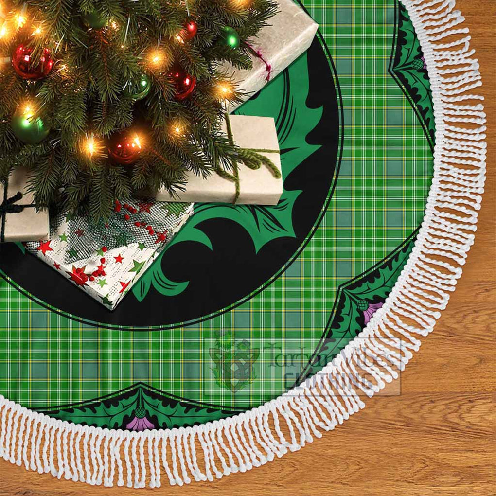 Tartan Vibes Clothing Currie Tartan Christmas Tree Skirt Scottish Thistle Style