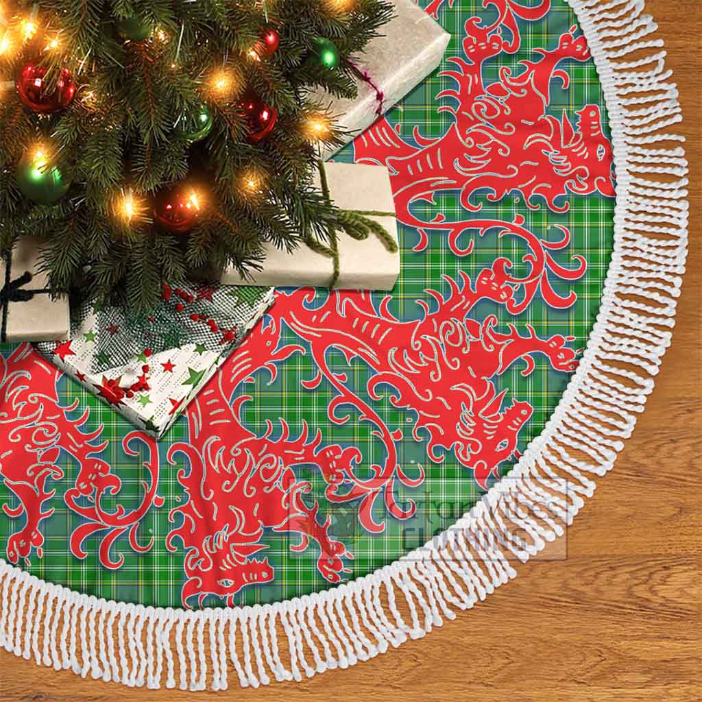 Tartan Vibes Clothing Currie Tartan Christmas Tree Skirt Lion Rampant Style