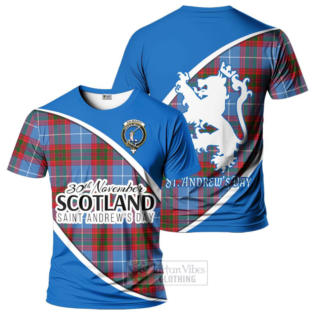 Tartan Vibes Clothing Dalmahoy Family Crest Tartan T-Shirt Celebrate Saint Andrew's Day in Style