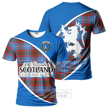 Dalmahoy Family Crest Tartan T-Shirt Celebrate Saint Andrew's Day in Style