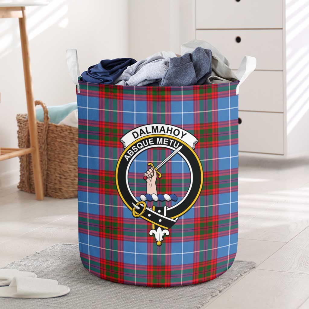 Tartan Vibes Clothing Dalmahoy Tartan Laundry Basket with Family Crest