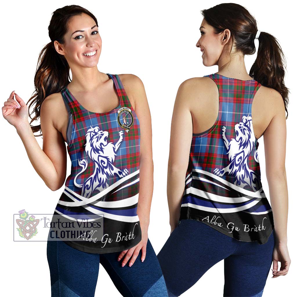 Tartan Vibes Clothing Dalmahoy Tartan Women's Racerback Tanks with Alba Gu Brath Regal Lion Emblem