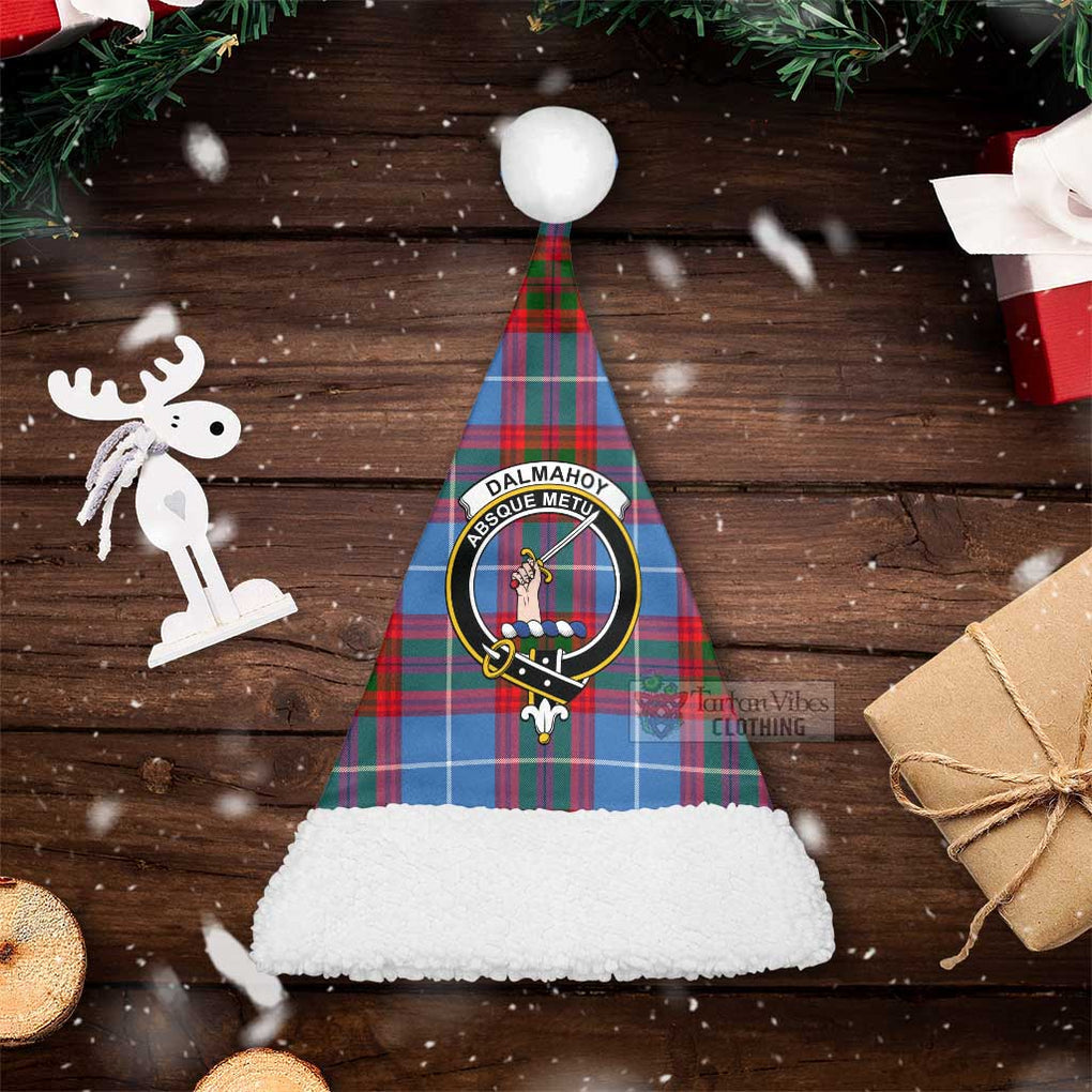 Tartan Vibes Clothing Dalmahoy Tartan Christmas Santa Hats with Family Crest