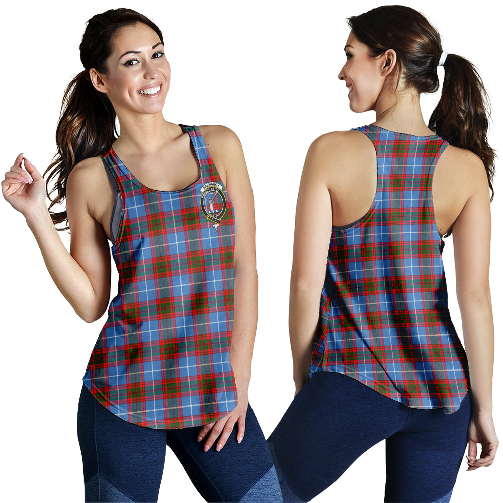 dalmahoy-tartan-women-racerback-tanks-with-family-crest