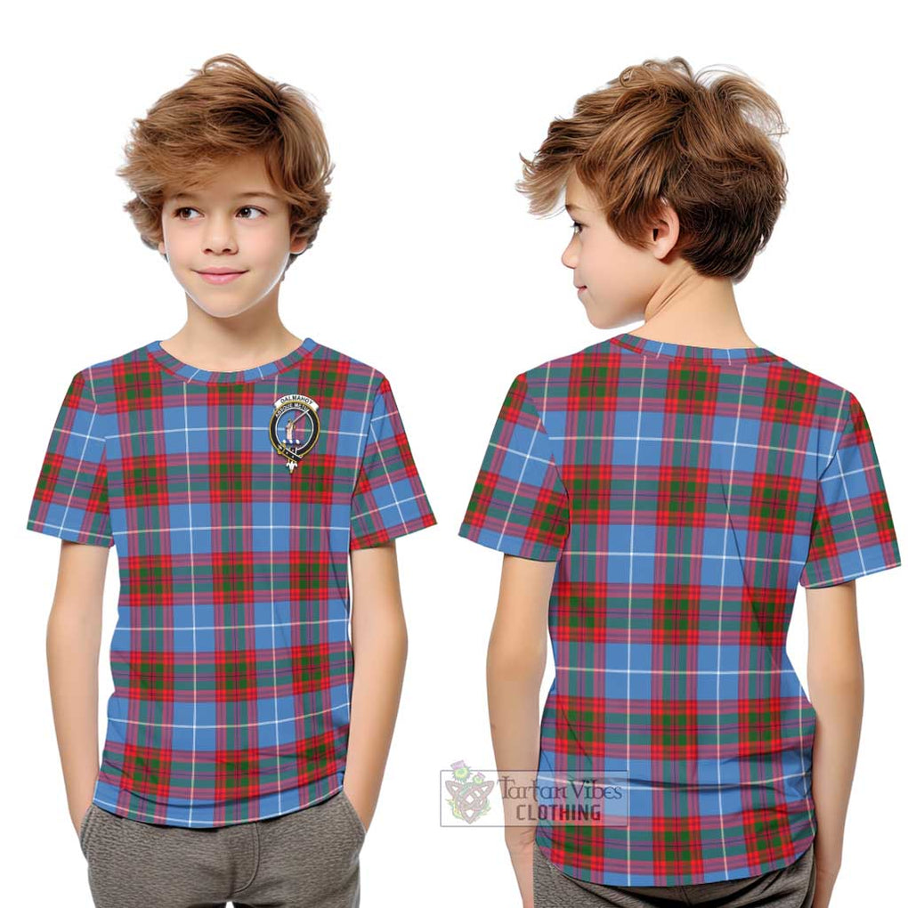 Dalmahoy Tartan Kid T-Shirt with Family Crest Youth XL Size14 - Tartanvibesclothing Shop