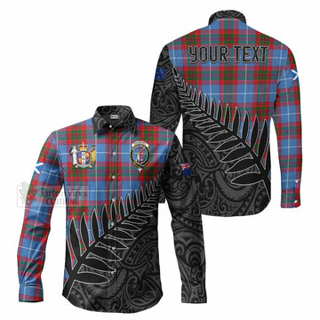 Dalmahoy Crest Tartan Long Sleeve Button Shirt with New Zealand Silver Fern Half Style