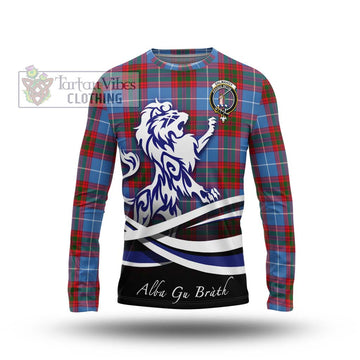 Dalmahoy Tartan Long Sleeve T-Shirt with Alba Gu Brath Regal Lion Emblem