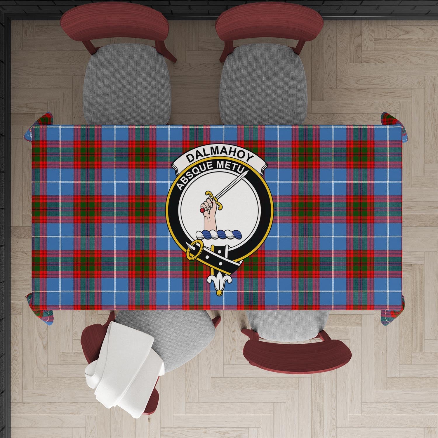 dalmahoy-tatan-tablecloth-with-family-crest