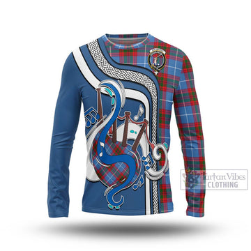 Dalmahoy Tartan Long Sleeve T-Shirt with Epic Bagpipe Style