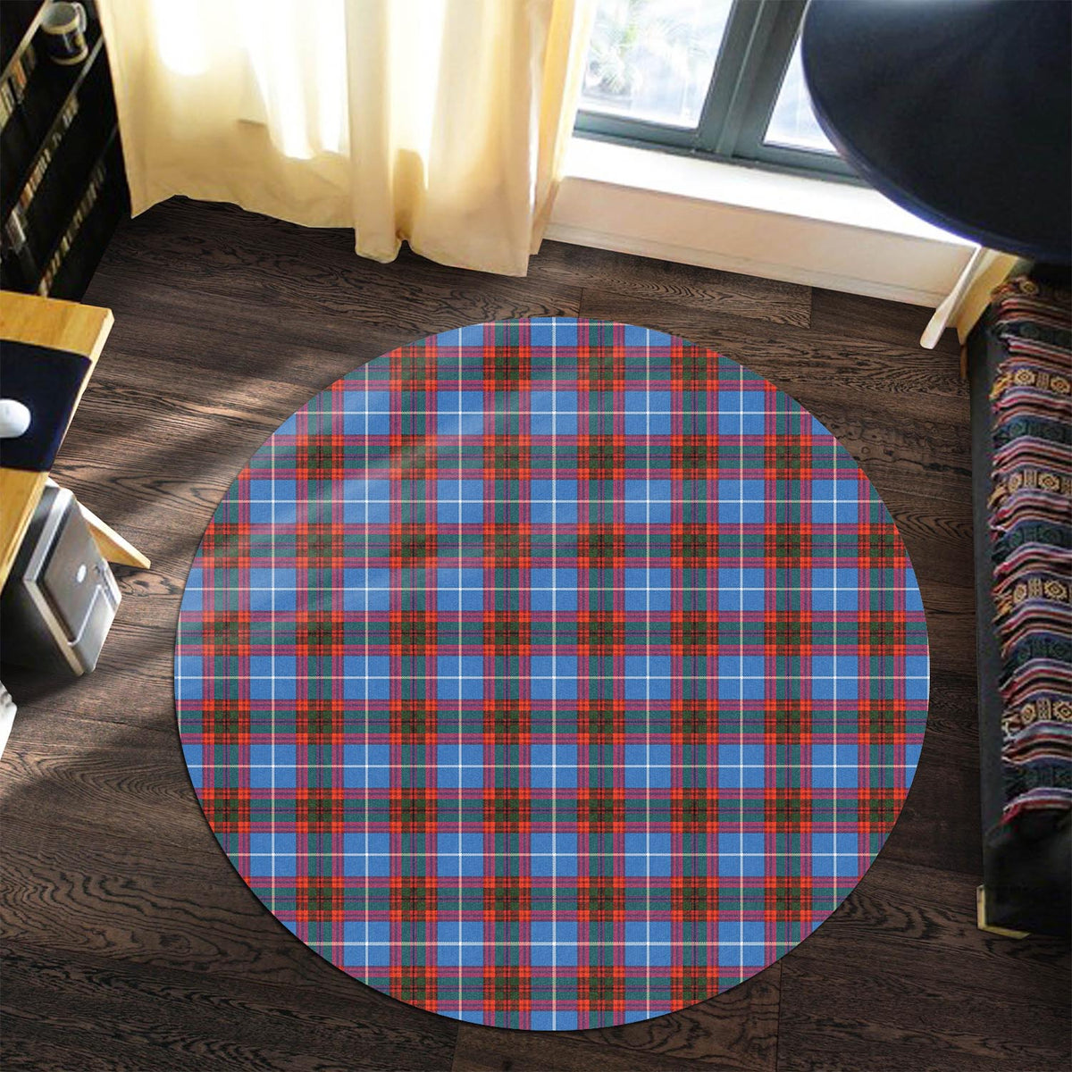 Dalmahoy Tartan Round Rug Premium Round Rug - Tartan Vibes Clothing