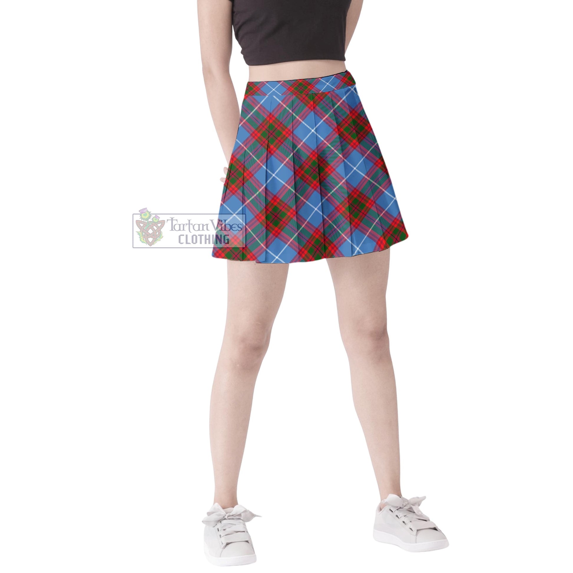 Tartan Vibes Clothing Dalmahoy Tartan Women's Plated Mini Skirt