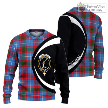 Dalmahoy Tartan Ugly Sweater with Family Crest Circle Style