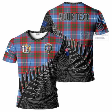 Dalmahoy Crest Tartan T-Shirt with New Zealand Silver Fern Half Style