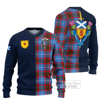 Dalmahoy Tartan Ugly Sweater with Scottish Lion Royal Arm Half Style